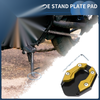 Motorcycle Side Stand Plate Pad with Wrench Aluminum Alloy Gold Tone 1 Set