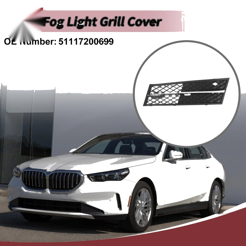 BMW 528i (2011-2013) Black 1 Pc Front Left Fog Light Grill