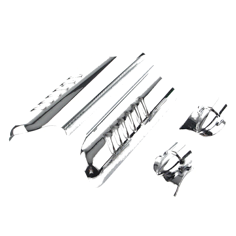 Harley Touring FLHT Chrome Fork Lower Leg Deflectors (2000-2013)