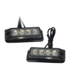 2 x 4-LED Amber Light Lamp Recovery Flashing Breakdown Strobe Grill 12-24V
