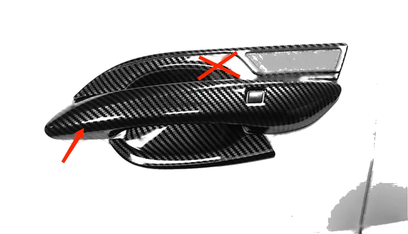Hyundai Elantra Carbon Fiber Door Handle Smartkey Cover Trim (2021-2024)