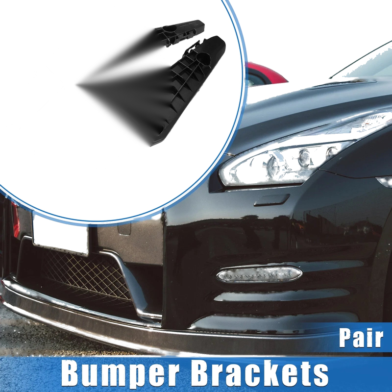 Toyota Highlander Pair Front Left Right Bumper Brackets Cover Black