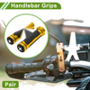 Motorcycle 7/8" 22mm Hand Grips Rubber Gold Tone