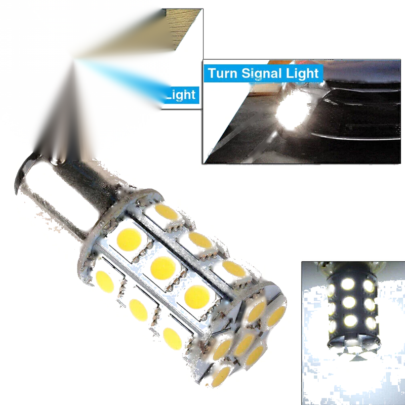 White Cabin Marine Boat 27-SMD BA15D DC24V Lights Bulbs
