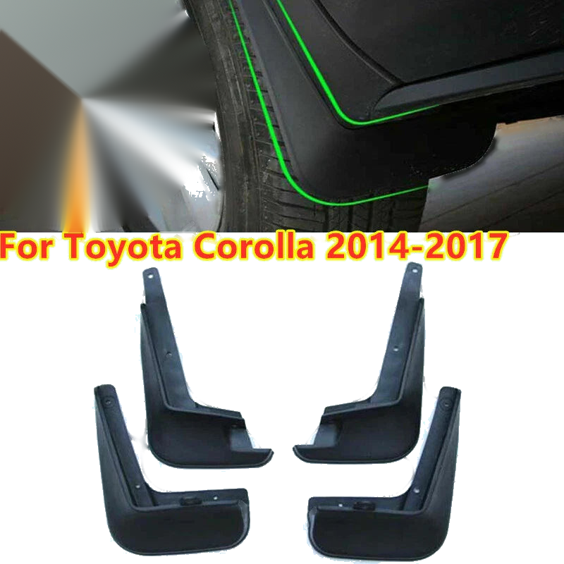 Toyota Corolla 4x Front Rear Splash Mud Flaps Guards (2014–2017)