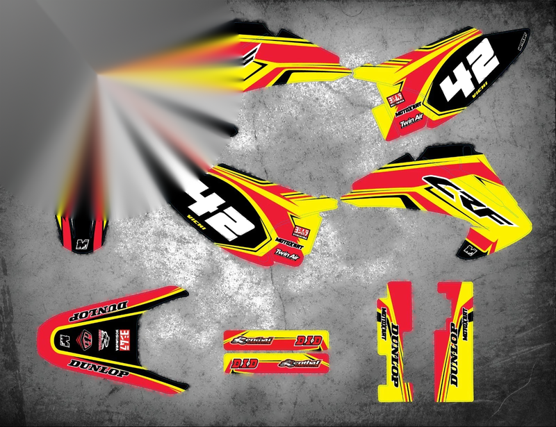 Honda CRF 150 F (2003-2007) FLOW STYLE Stickers Custom Graphics Full Kit
