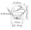 Boat Compass Plastimo Offshore 95 Flush Mount LED Backlight White