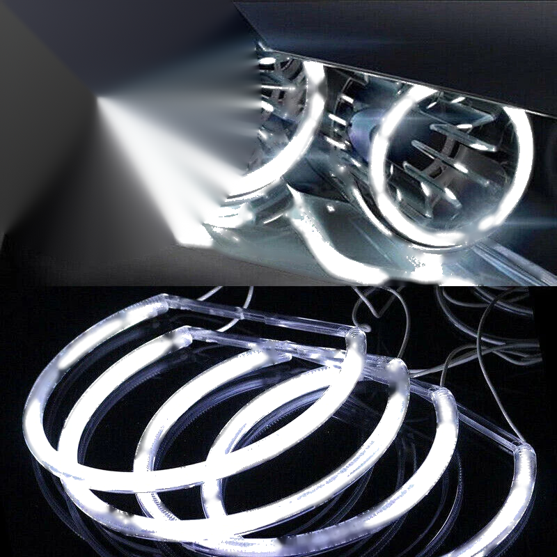 BMW E36 E38 E39 E46 Headlights 4PC LED Angel Eyes Lights (1992-2006)