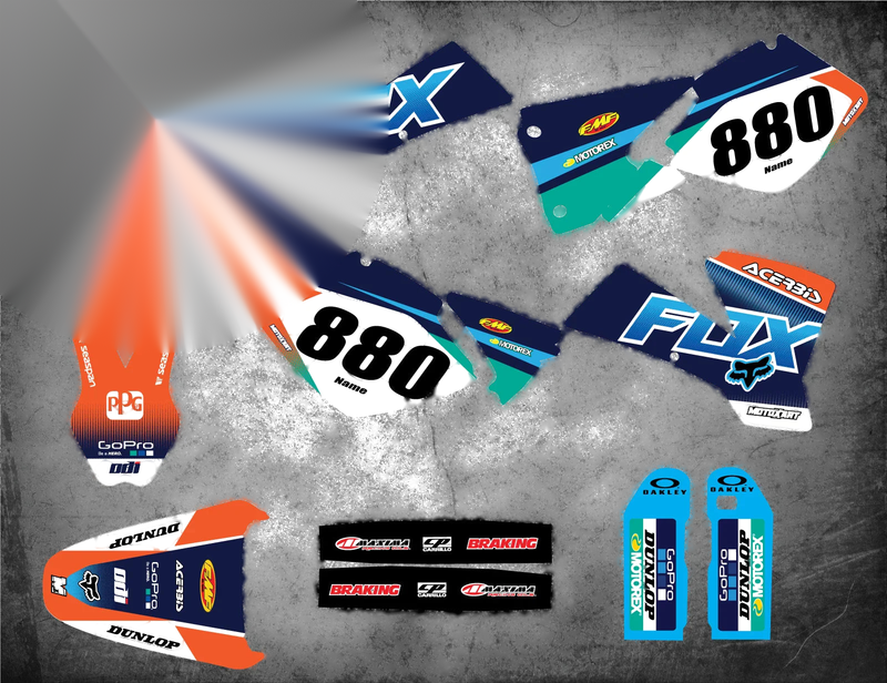 KTM SX 2001-2002 - FOXY STYLE Stickers Decals Custom Graphics Full Kit