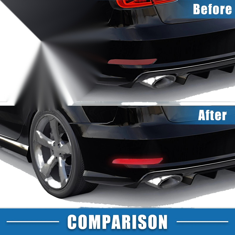 Mercedes-Benz (ABS Red Gray) 1 Pair Rear Bumper Reflector Light