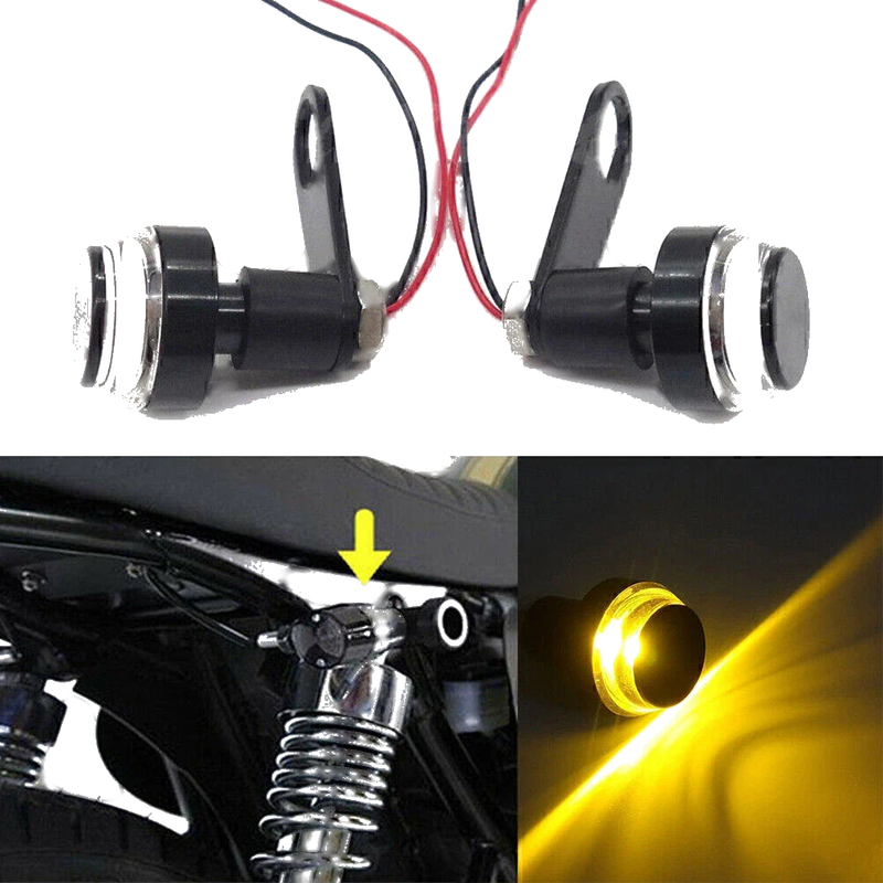 Cafe Racer Motorcycle Turn Signal Light Rear Shock Bracket Relocator