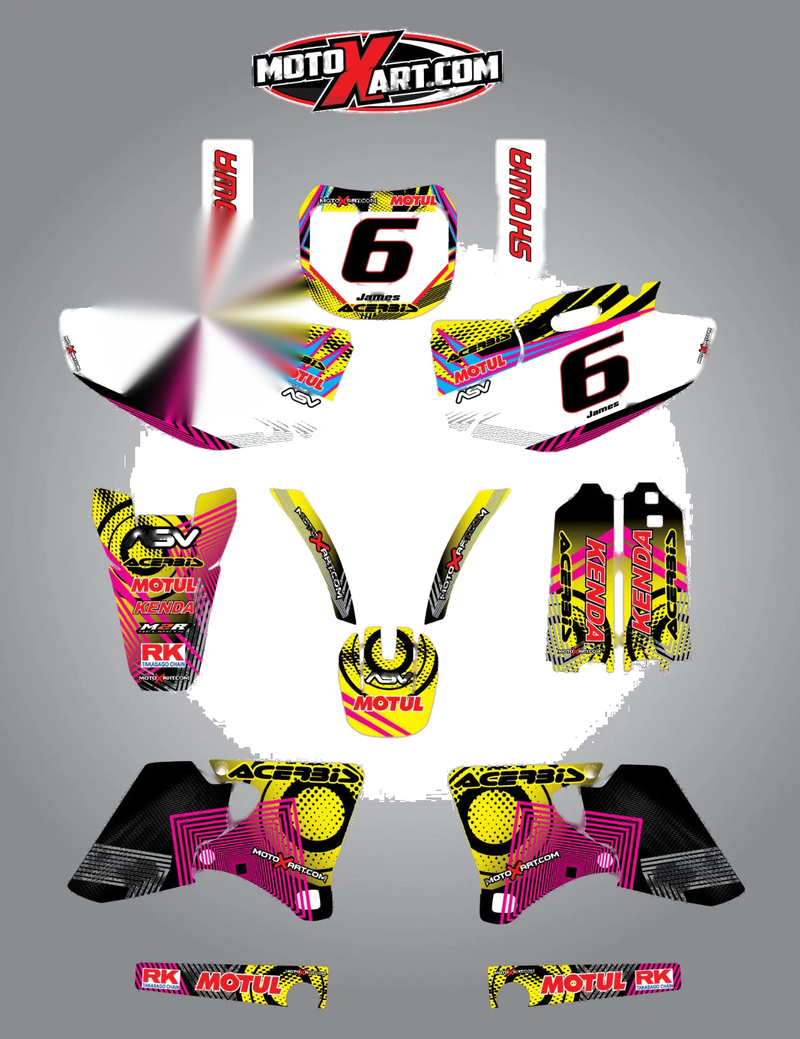 Yamaha YZF 250 400 426 Custom Neon Sticker Kit (1998-2002)