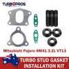 Mitsubishi Pajero 4M41 3.2L Turbo Charger Installation Stud & Gasket Kit