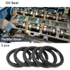 Make Model Oil Seal 70x90x10mm Seal Ring Rotary Shaft Nitrile Rubber 5 Pcs