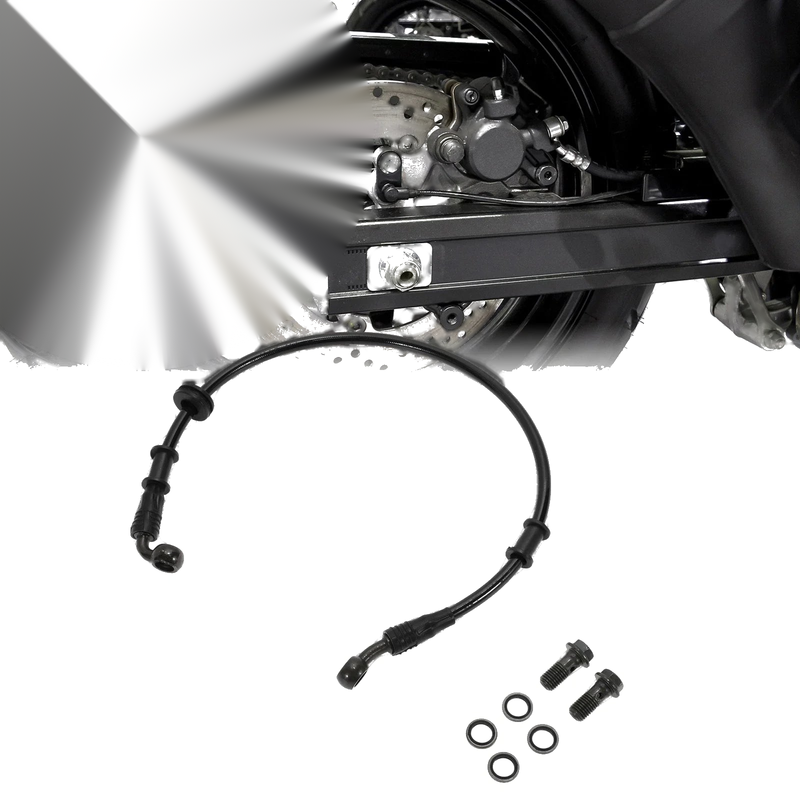 Motorcycle Hose / 50 cm / Brake Oil Nylon PU Stainless Steel Wire Braid