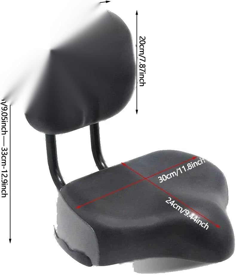 Bicycle Tricycle Backrest Saddle Bike Seat 11.5"x9.5"