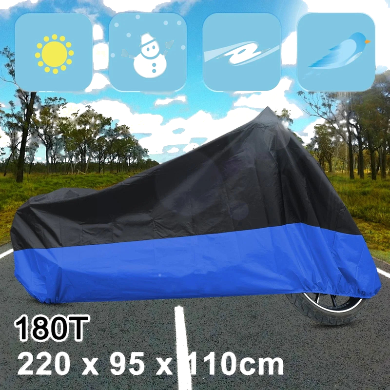 Make Model L Rain Dust Motorcycle Cover Blue Outdoor Waterproof UV