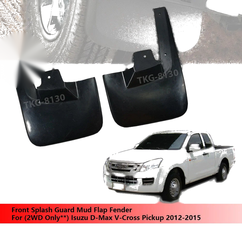 Isuzu D-Max 2 x Front Splash Guards (2012-2015)
