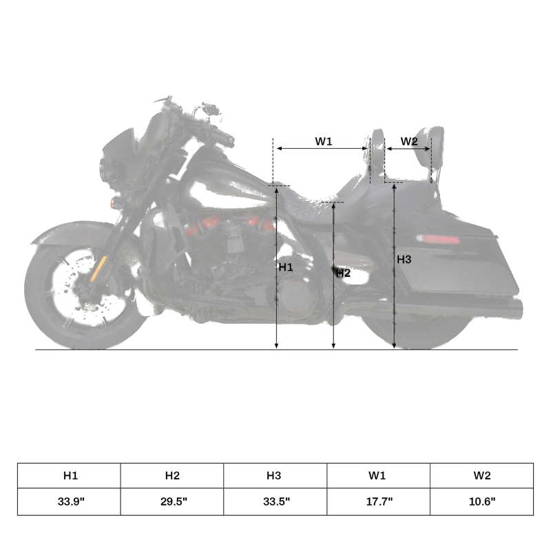 Harley Electra Glide, Street Glide, Road King Driver Passenger Seat (2009-2023)