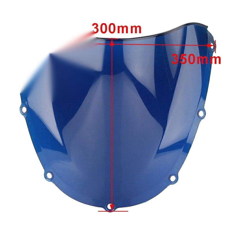 Honda CBR954RR Black Windshield Windscreen Double Bubble (2002-2003)