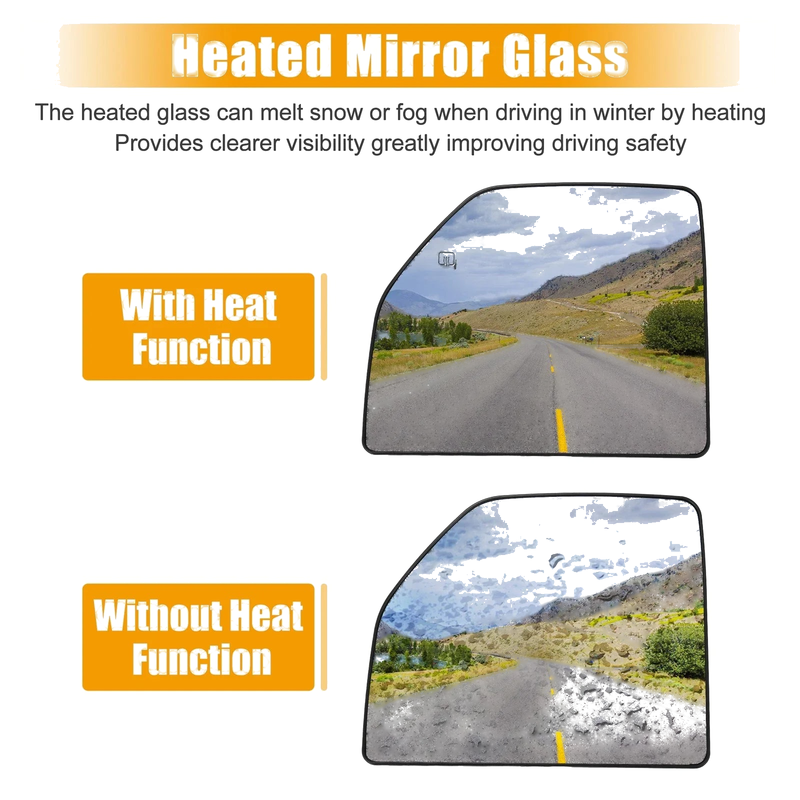 Ford F150 Heated Upper Towing Mirror Glass (2004-2023)