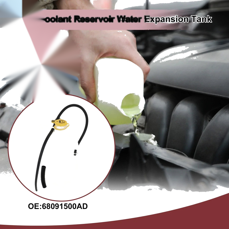 Jeep Wrangler Coolant Expansion Overflow Tank with Cap