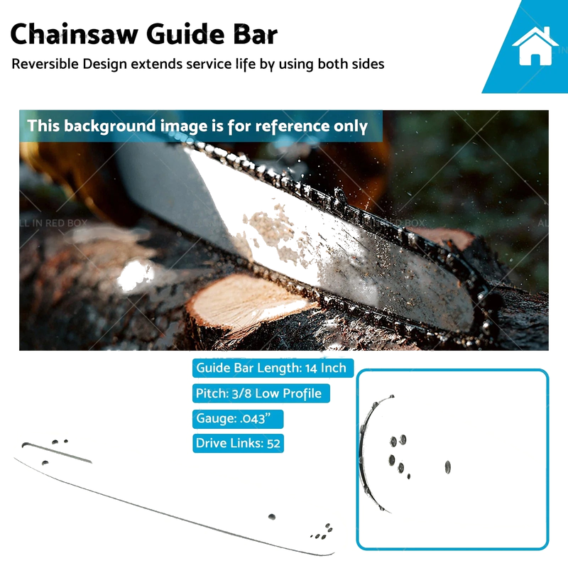 Makita UC3520A, EGO 56V CS1400 14'' Chainsaw Bar 3/8LP .043 52DL