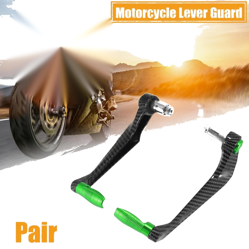 Universal 2 x 7/8" M/C Brake Clutch Lever Guard 22mm Green