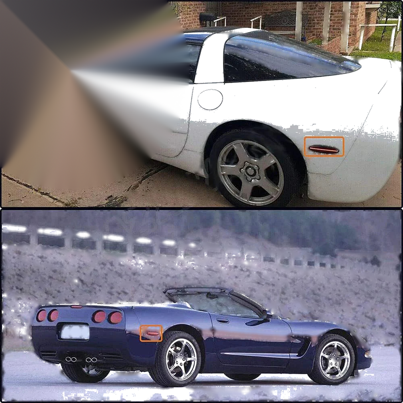 Chevy Corvette C5 Smoked Lens Red LED Side Marker Lamps (1997-2004)