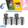 20pcs 6x15x5mm Double Metal Shield Single Row Deep Groove Ball Bearings