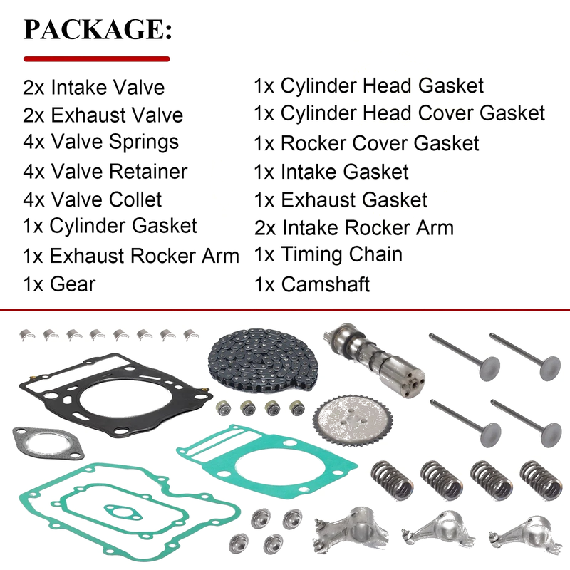 Polaris Ranger / Scrambler 425 / 500 Camshaft & Rocker Arms Gasket Valve Kit