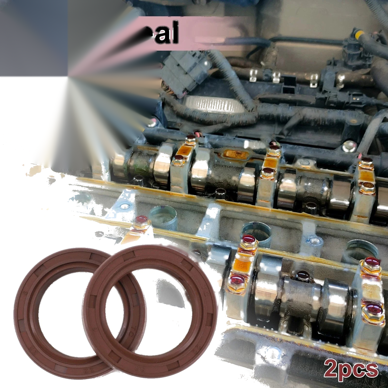 Oil Seal 2 x Rotary Shaft Seal 22x32x6mm Brown FKM Rubber
