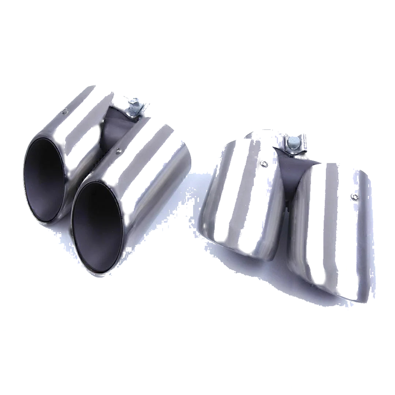 Porsche Macan 2.0T Brushed Silver Tail Exhaust Pipes (2019-2024)