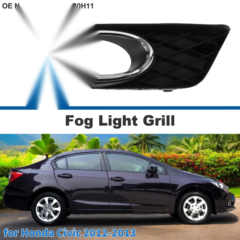 Honda Civic Front Right Fog Light Grill (2012-2013)