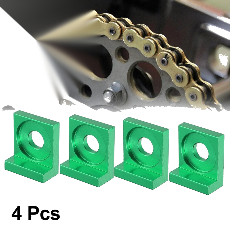 Motorcycle 4 x 12mm Dia Hole Chain Adjuster Block Tensioners