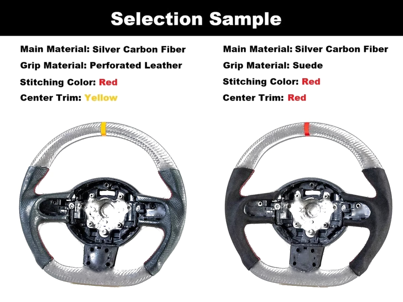 Subaru Impreza, Forester, Legacy, Crosstrek Silver Carbon Steering Wheel (2017-2023)