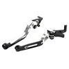 Suzuki GSXR600 GSXR750 GSXR1000 Silver Extendable Brake Clutch Levers (06-10)