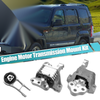 Jeep Cherokee, Chrysler 200 2.4L Engine Motor Transmission Mounts Set (2011-2017)
