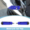 Motorcycle Pair 2 x 8mm Aluminum Alloy Rearset Footrest Footpeg Blue