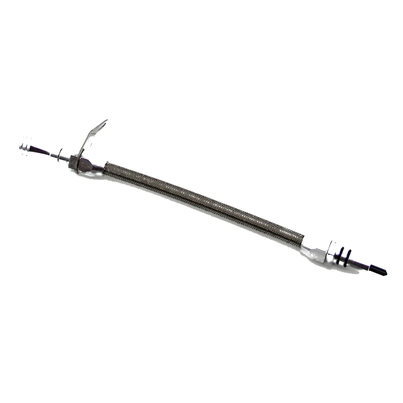 GM Turbo 400 Braided Flexible Bell Housing Mount Transmission Dipstick