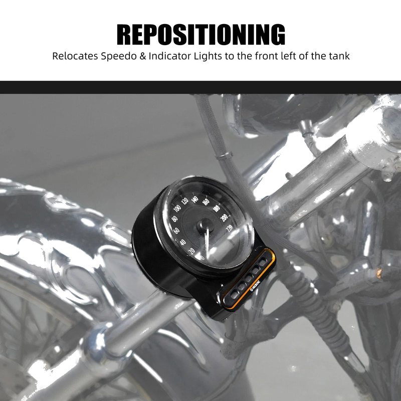 Harley Sportster 1200 Low XL1200L Speedometer Relocation Kit (2008-2011)