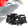 Toyota 20pcs Plastic Bolt Rivets Fastener Clip Black