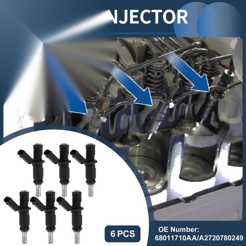 Mercedes-Benz W204 C230 C280 C350 Fuel Injector 6 x (2005-2014)