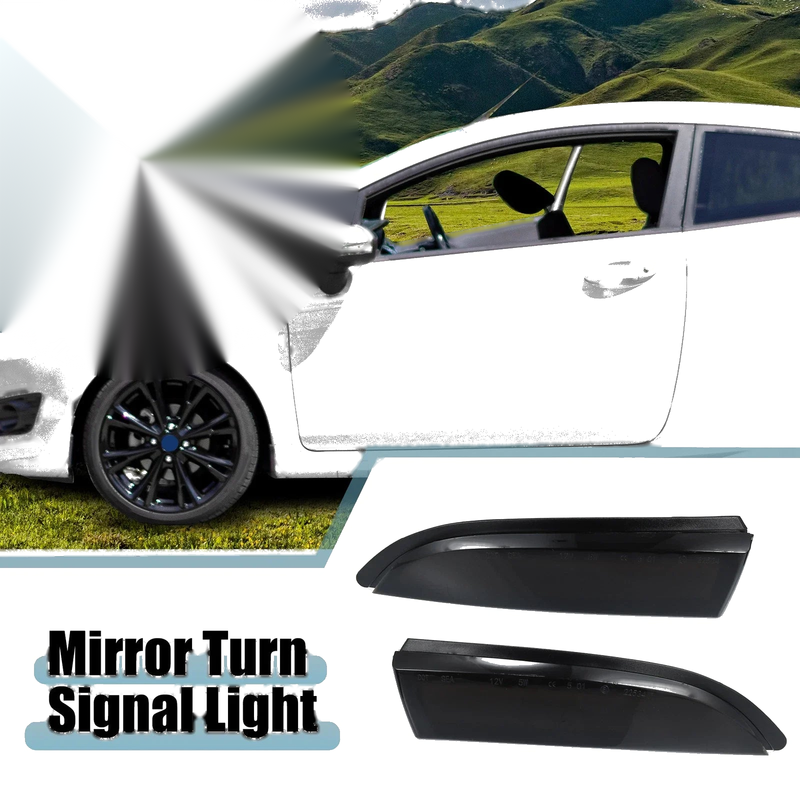 Ford Fiesta Plastic Black 1 Pair Mirror Turn Signal Light (2011-2019)