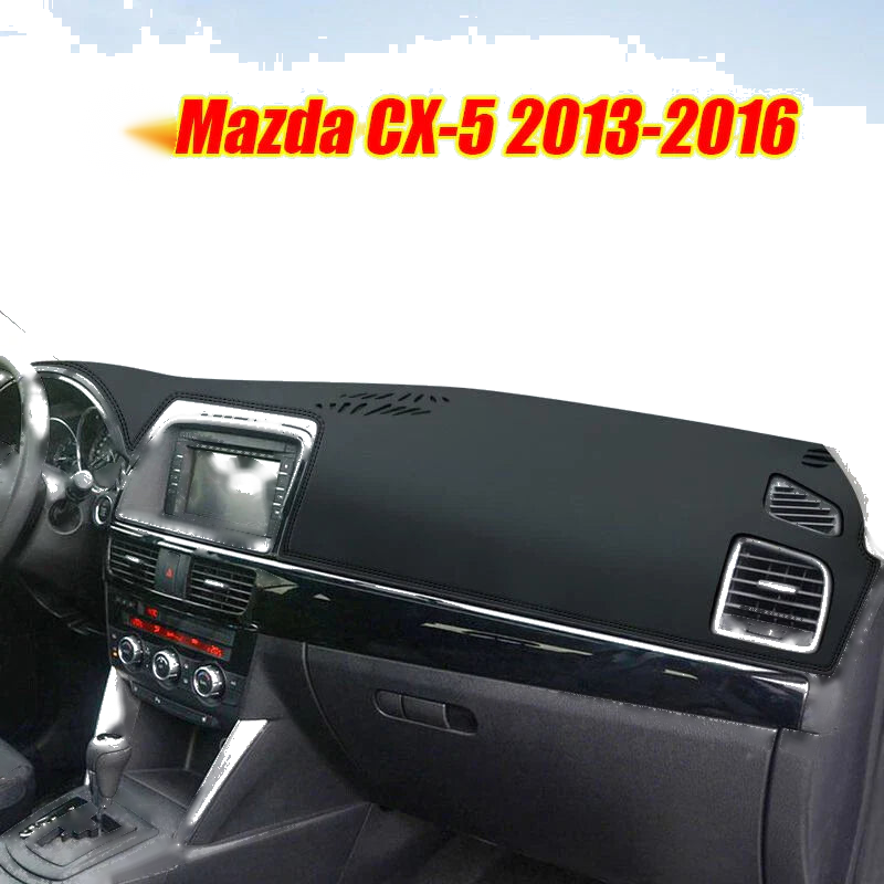 Mazda CX-5 Black Leather Dashboard Cover Pad Mat (2013–2016)