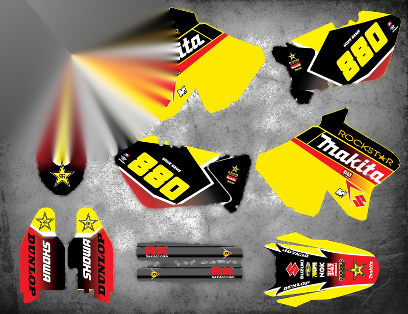 Suzuki RM 250 (2006-2018) PODIUM STYLE Stickers Custom Graphics Full Kit