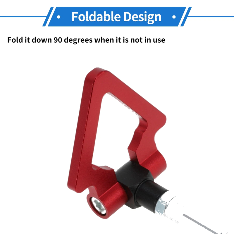 Toyota Avanza Red Folding Screw-on Tow Hooks (2004-2023)