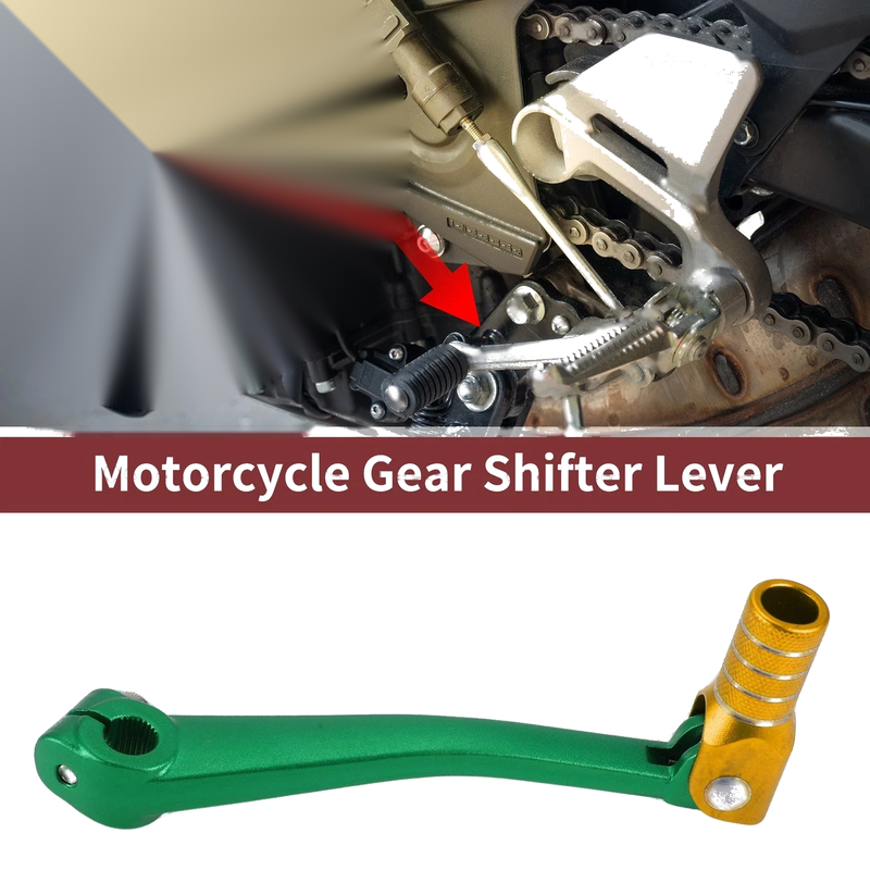 Bosuer 125 Green and Gold Tone Folding Gear Shifter Lever