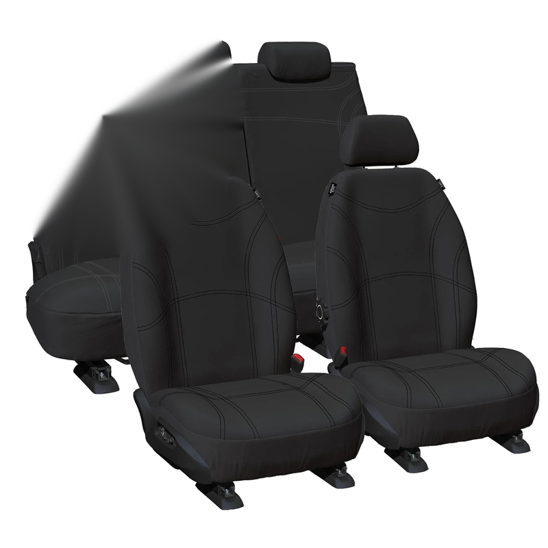 Nissan Navara NP300 Front & Rear Black Neoprene Seat Covers (2017-2020)