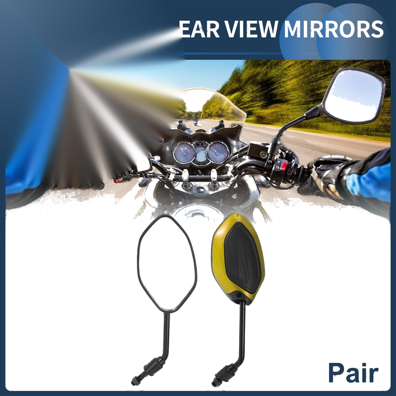 Make Model Pair Motorcycle Rear View Mirrors Handlebar Mirrors Plastic
